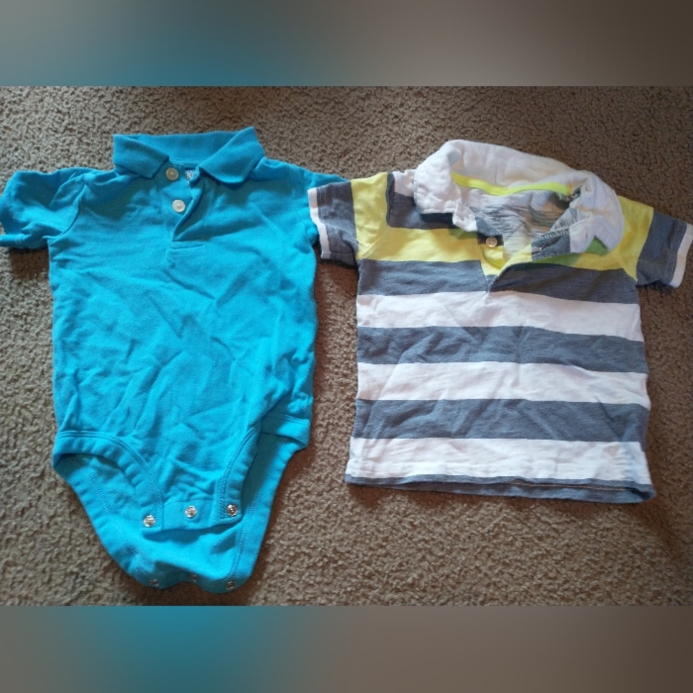 Blue and Striped Kids Polo Shirts